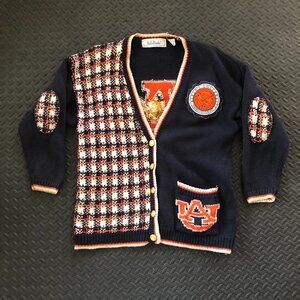 BELLE POINTE AUBURN UNIVERSITY CARDIGAN SWEATER PREPPY VARSITY SIZE XL